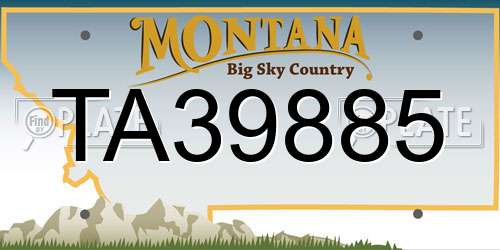 TA39885 Montana License Plate
