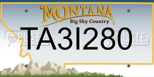 TA3I280 Montana License Plate