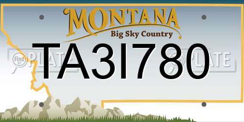 TA3I780 Montana License Plate
