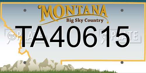 TA40615 Montana License Plate