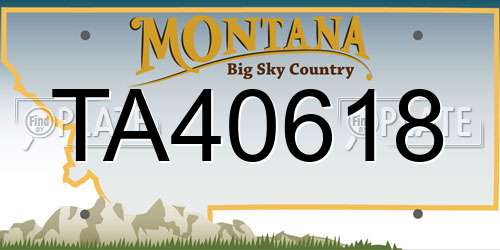 TA40618 Montana License Plate