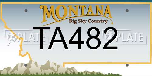 TA482 Montana License Plate