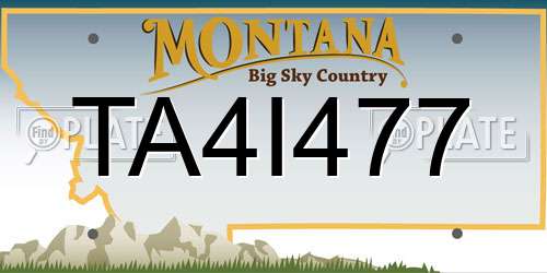 TA4I477 Montana License Plate