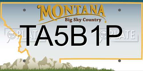 TA5B1P Montana License Plate