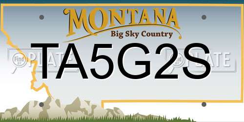 TA5G2S Montana License Plate