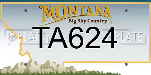 TA624 Montana License Plate