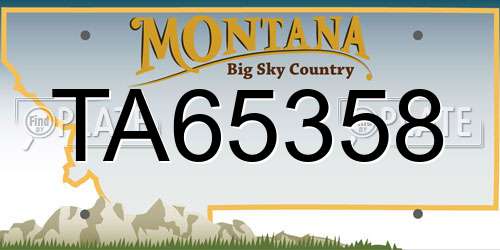 TA65358 Montana License Plate