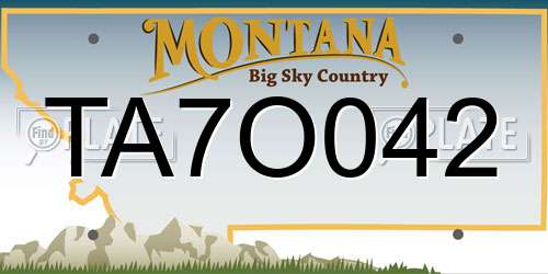TA7O042 Montana License Plate