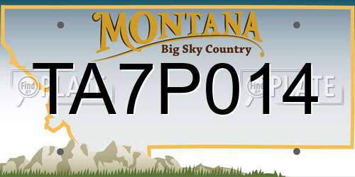 TA7P014 Montana License Plate