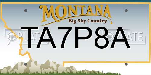 TA7P8A Montana License Plate