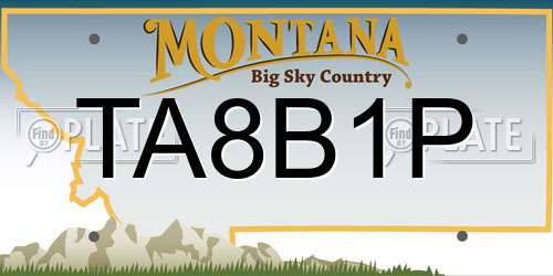 TA8B1P Montana License Plate