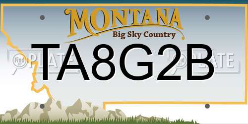 TA8G2B Montana License Plate