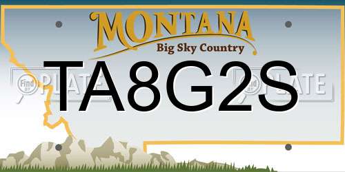 TA8G2S Montana License Plate
