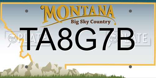 TA8G7B Montana License Plate