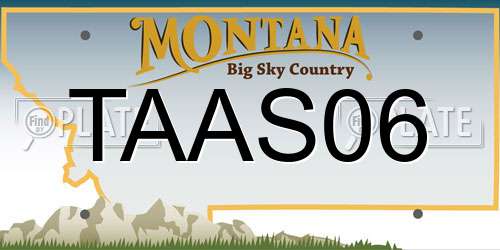 TAAS06 Montana License Plate