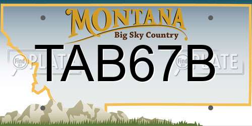TAB67B Montana License Plate