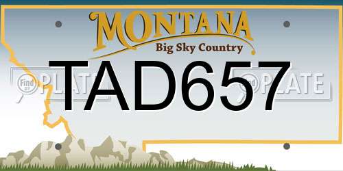 TAD657 Montana License Plate