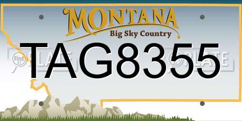 TAG8355 Montana License Plate