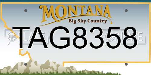TAG8358 Montana License Plate