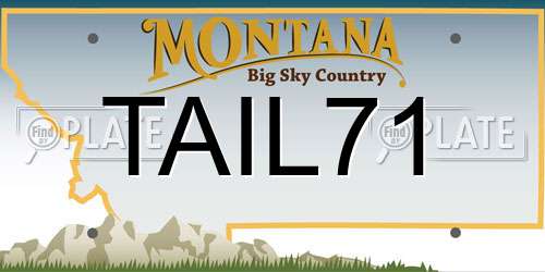 TAIL71 Montana License Plate