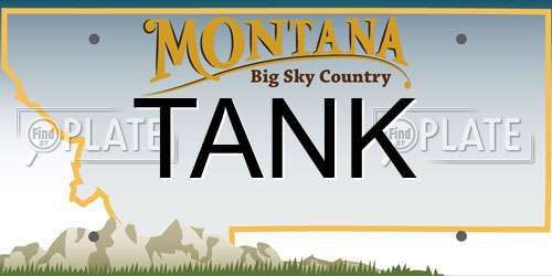 TANK Montana License Plate