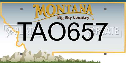 TAO657 Montana License Plate