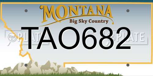 TAO682 Montana License Plate
