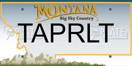 TAPRLT Montana License Plate