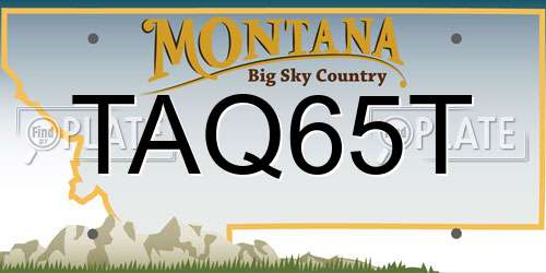 TAQ65T Montana License Plate