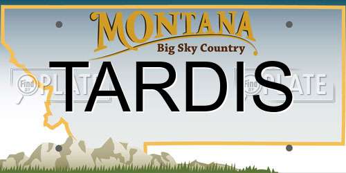 TARDIS Montana License Plate