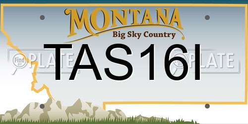TAS16I Montana License Plate