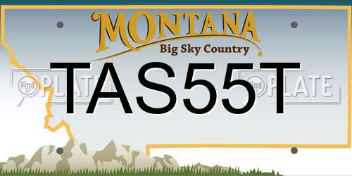 TAS55T Montana License Plate