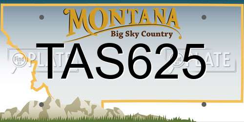 TAS625 Montana License Plate