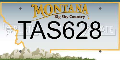 TAS628 Montana License Plate