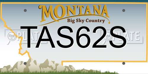 TAS62S Montana License Plate