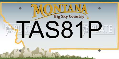 TAS81P Montana License Plate