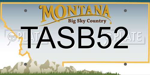 TASB52 Montana License Plate