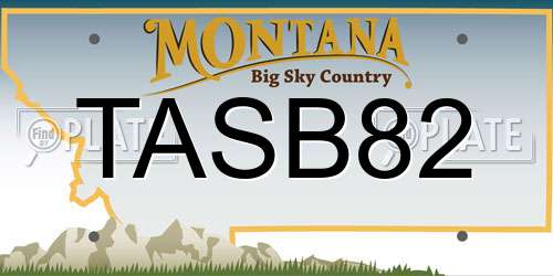 TASB82 Montana License Plate