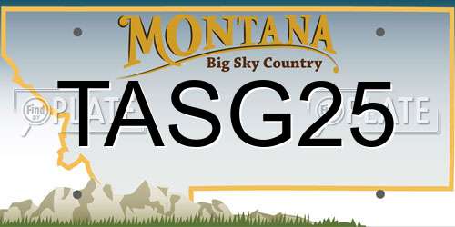 TASG25 Montana License Plate