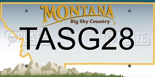 TASG28 Montana License Plate