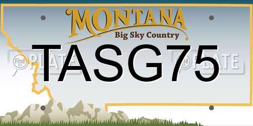 TASG75 Montana License Plate