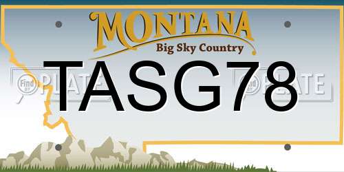 TASG78 Montana License Plate