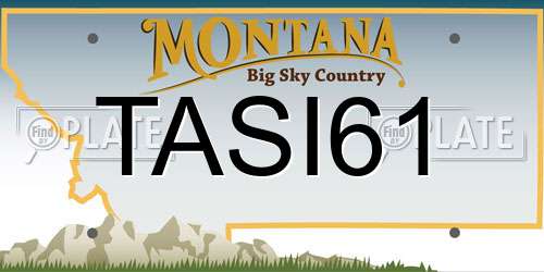 TASI61 Montana License Plate