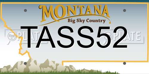 TASS52 Montana License Plate