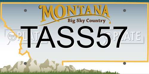 TASS57 Montana License Plate