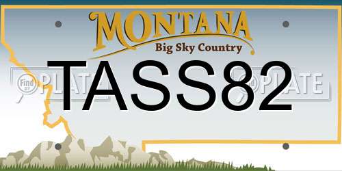 TASS82 Montana License Plate