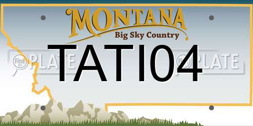TATI04 Montana License Plate