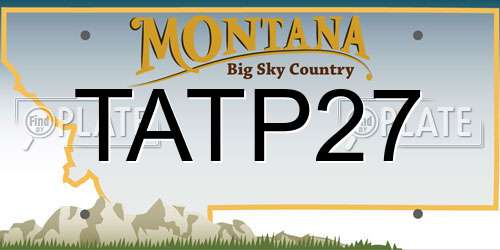 TATP27 Montana License Plate