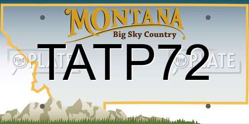 TATP72 Montana License Plate