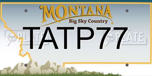 TATP77 Montana License Plate